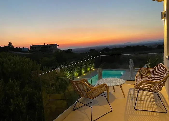Linnazello - Elegant Pool With Sea View Near Rome/tuscany Villa Tarquinia