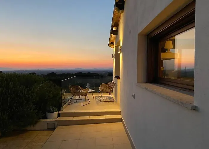 Linnazello - Elegant Pool With Sea View Near Rome/tuscany Willa