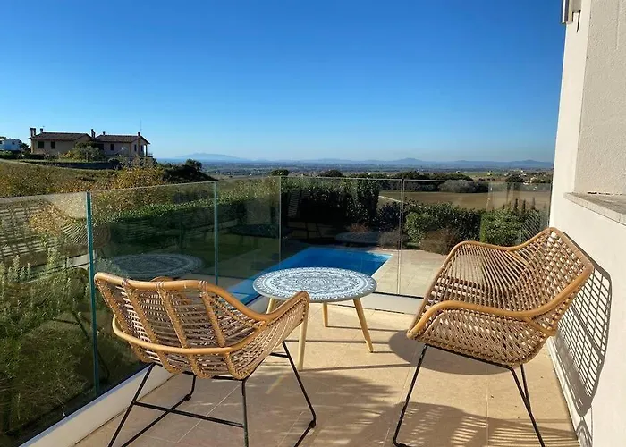 Linnazello - Elegant Pool With Sea View Near Rome/tuscany