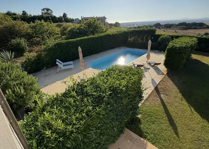 Linnazello - Elegant Pool With Sea View Near Rome/tuscany Villa
